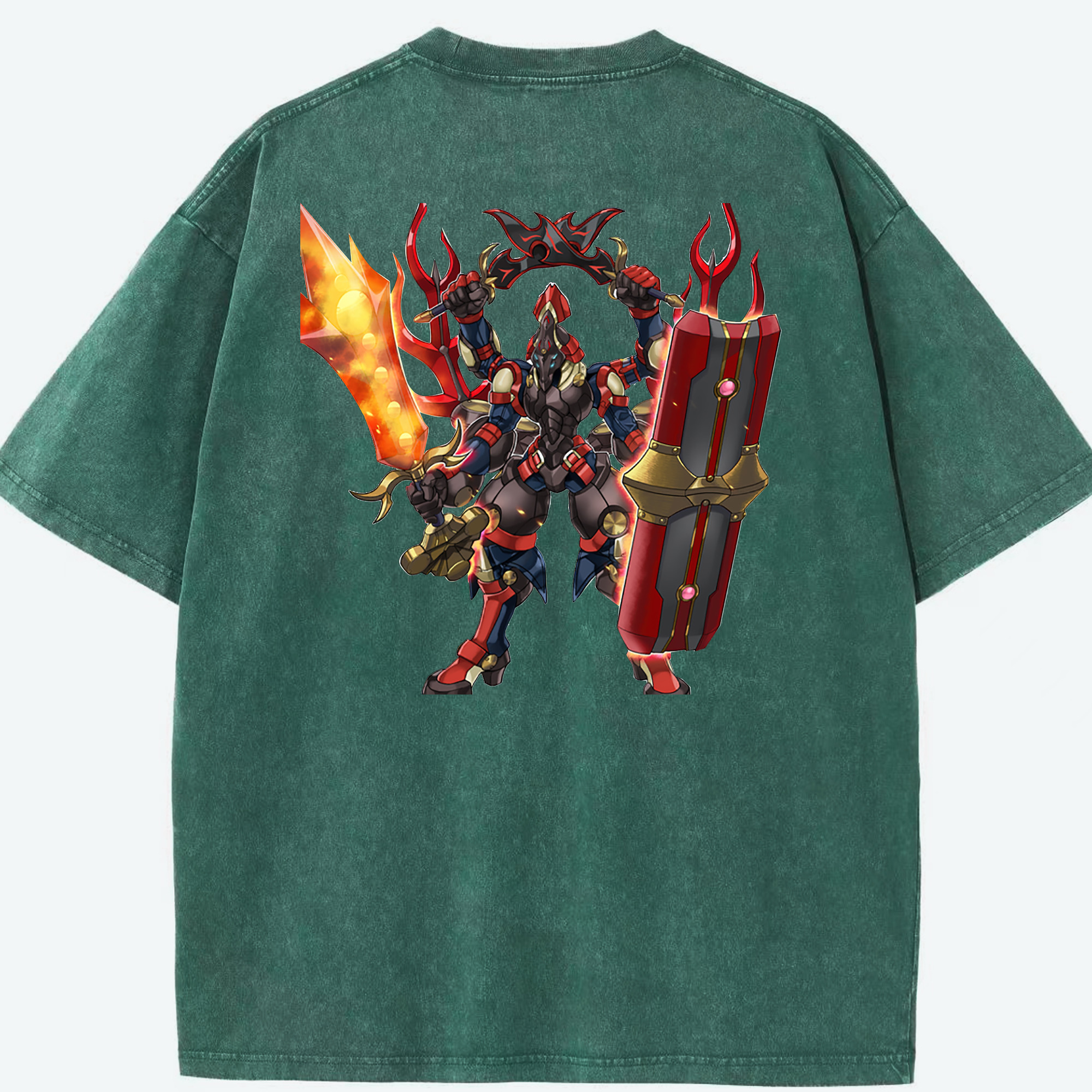 （画像用） 遊☆戯☆王 Yu-Gi-Oh! 綿100% ヴィンテージ風 半袖Tシャツ（背面プリント）